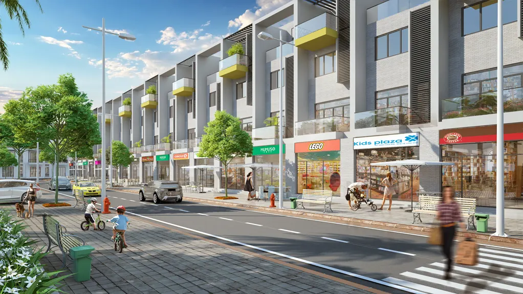 Sản phẩm shophouse của dự án có diện tích lớn, quy hoạch đồng bộ