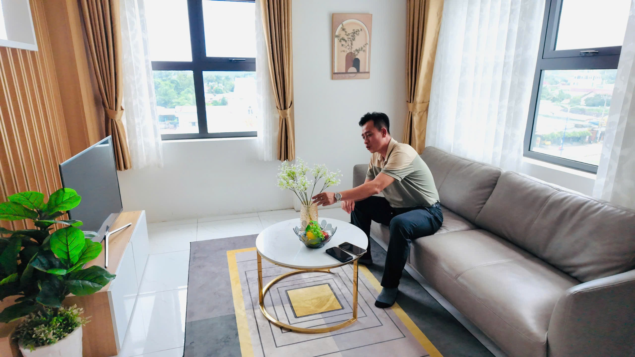 Phòng khách căn hộ mẫu