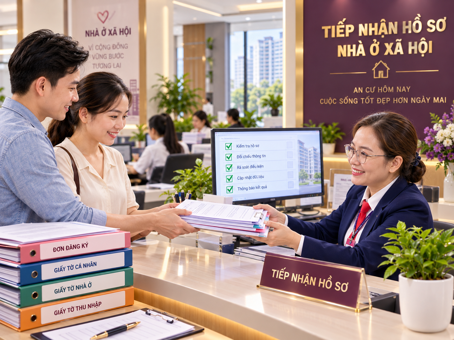 Nộp hồ sơ mua nhà ở xã hội