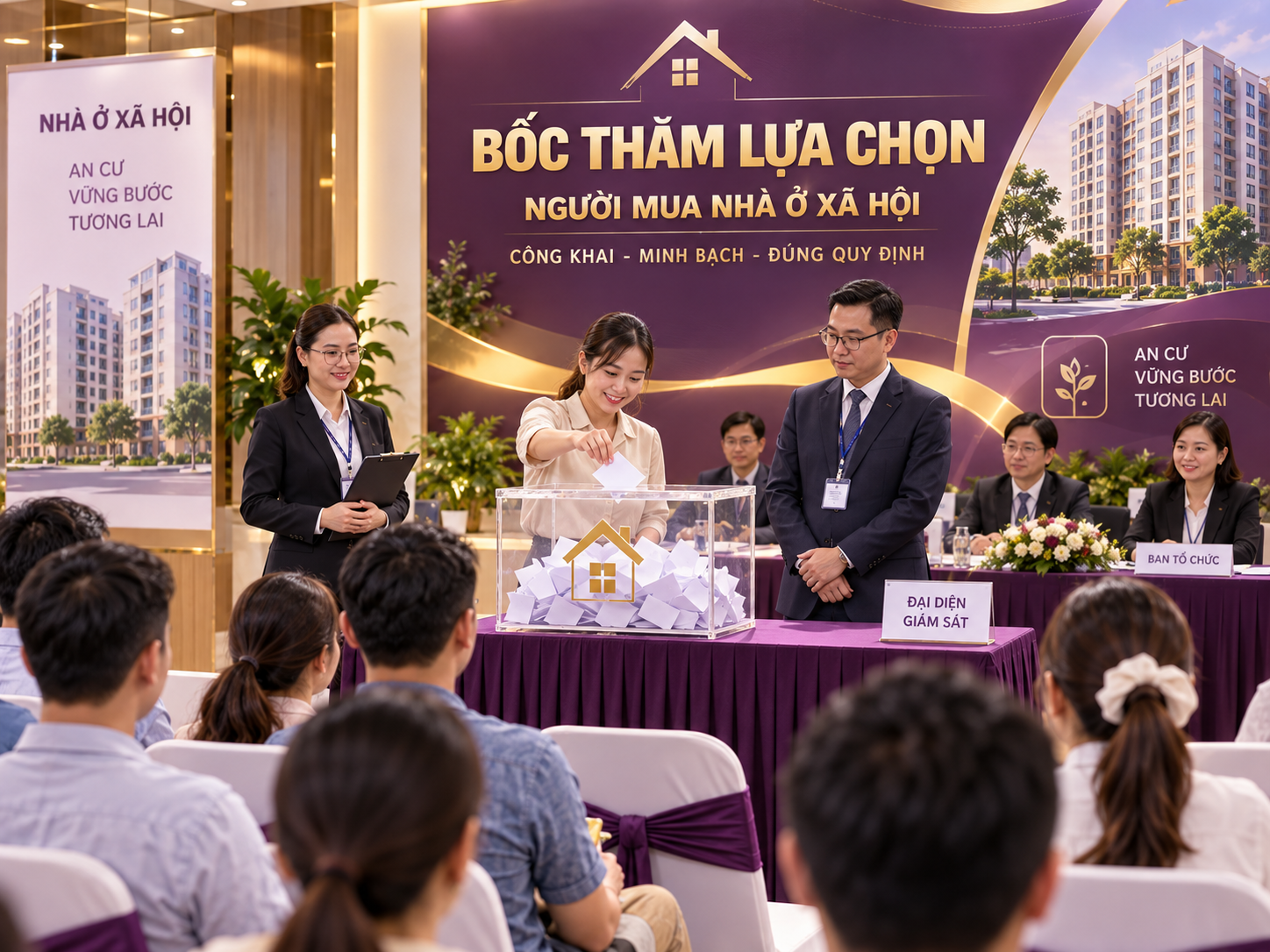 Bốc thăm lựa chọn người mua nhà ở xã hội
