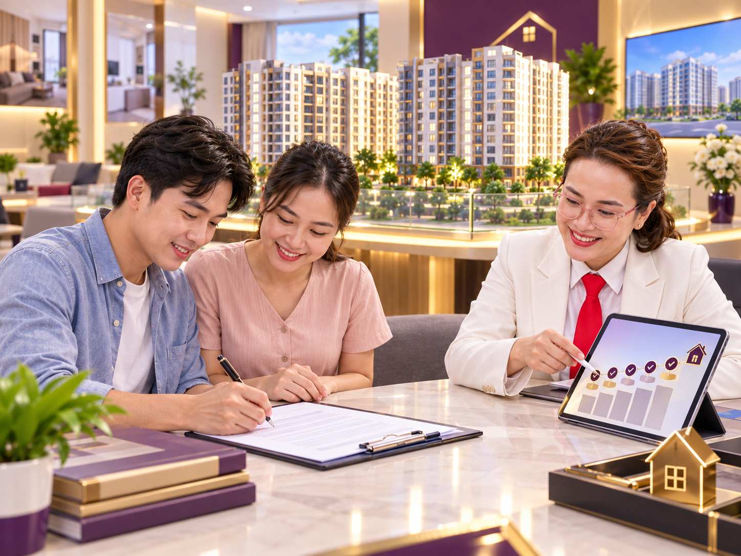 Ký hợp đồng mua bán nhà ở xã hội