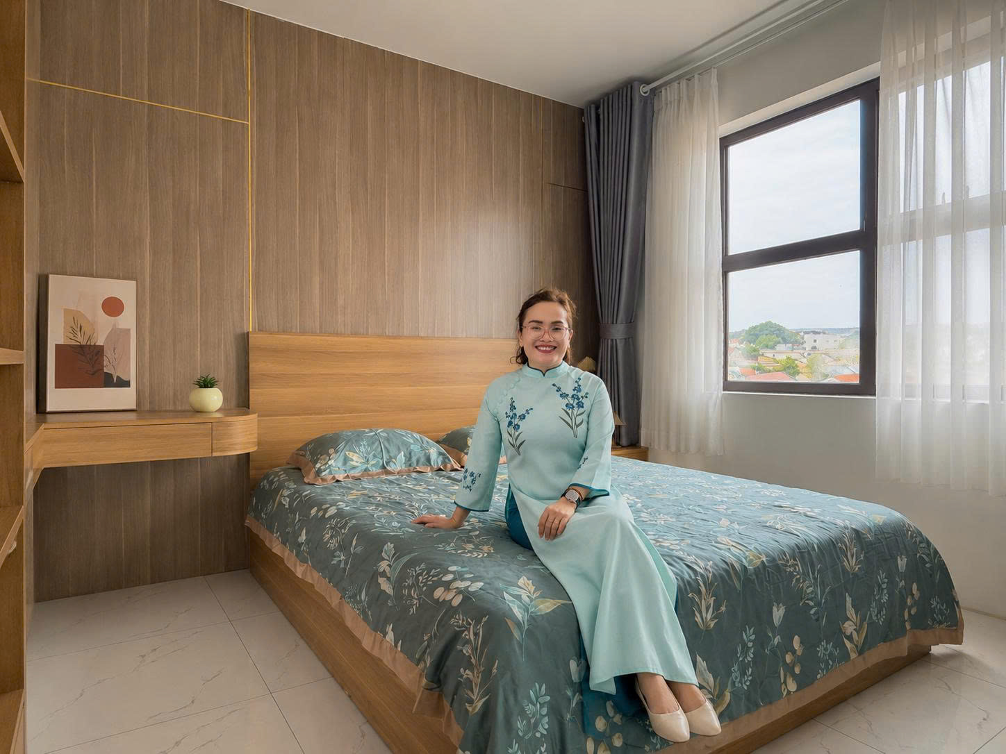 Phòng ngủ chính căn hộ mẫu