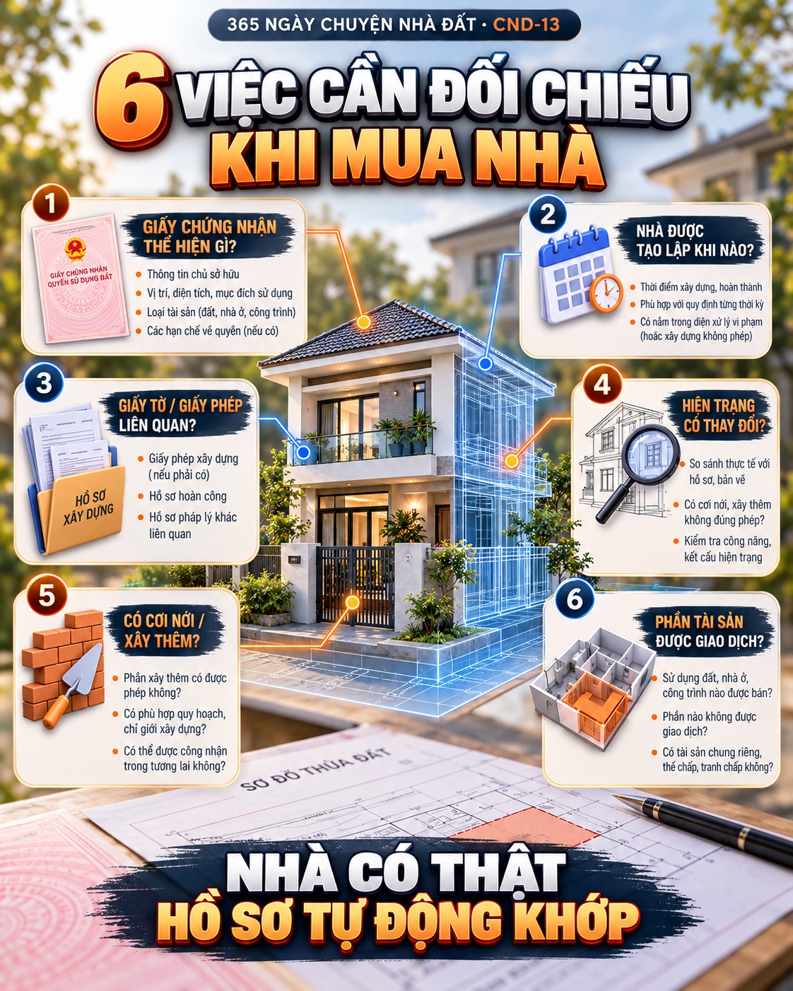 6 nội dung nên kiểm tra khi mua nhà có công trình hiện hữu