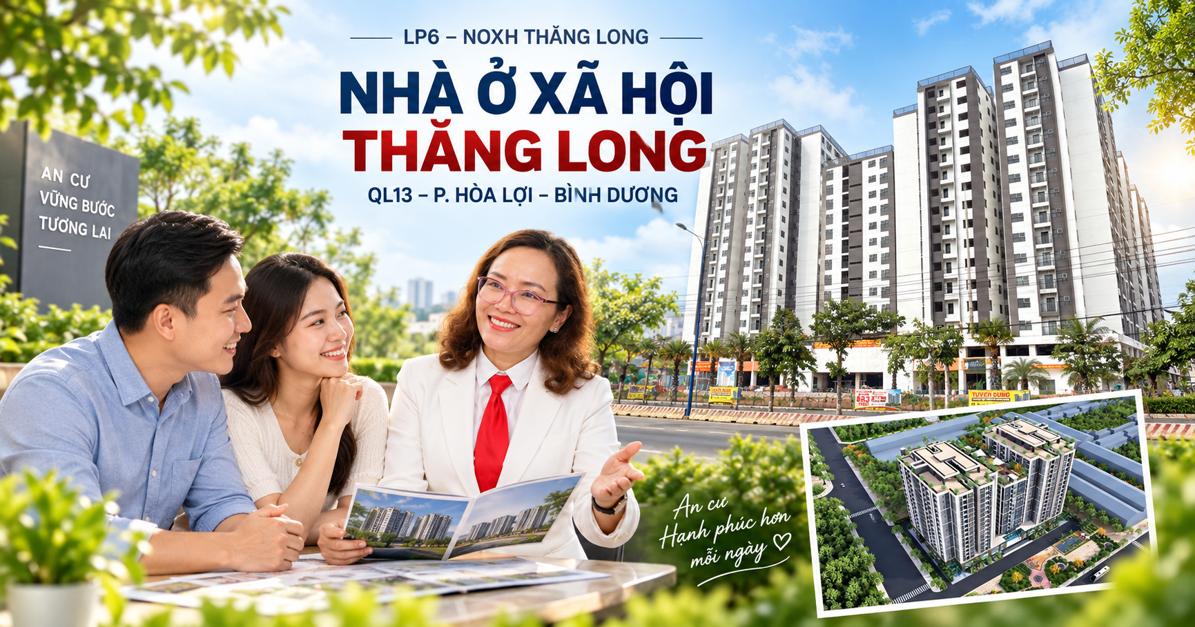 Nhà ở xã hội Thăng Long mặt tiền QL13