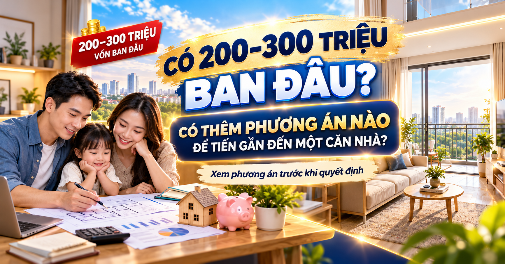 Giải pháp nhà ở với 200 đến 300 triệu vốn ban đầu