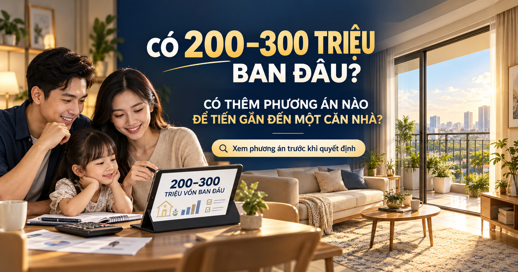 Giải pháp nhà ở với 200 đến 300 triệu vốn ban đầu