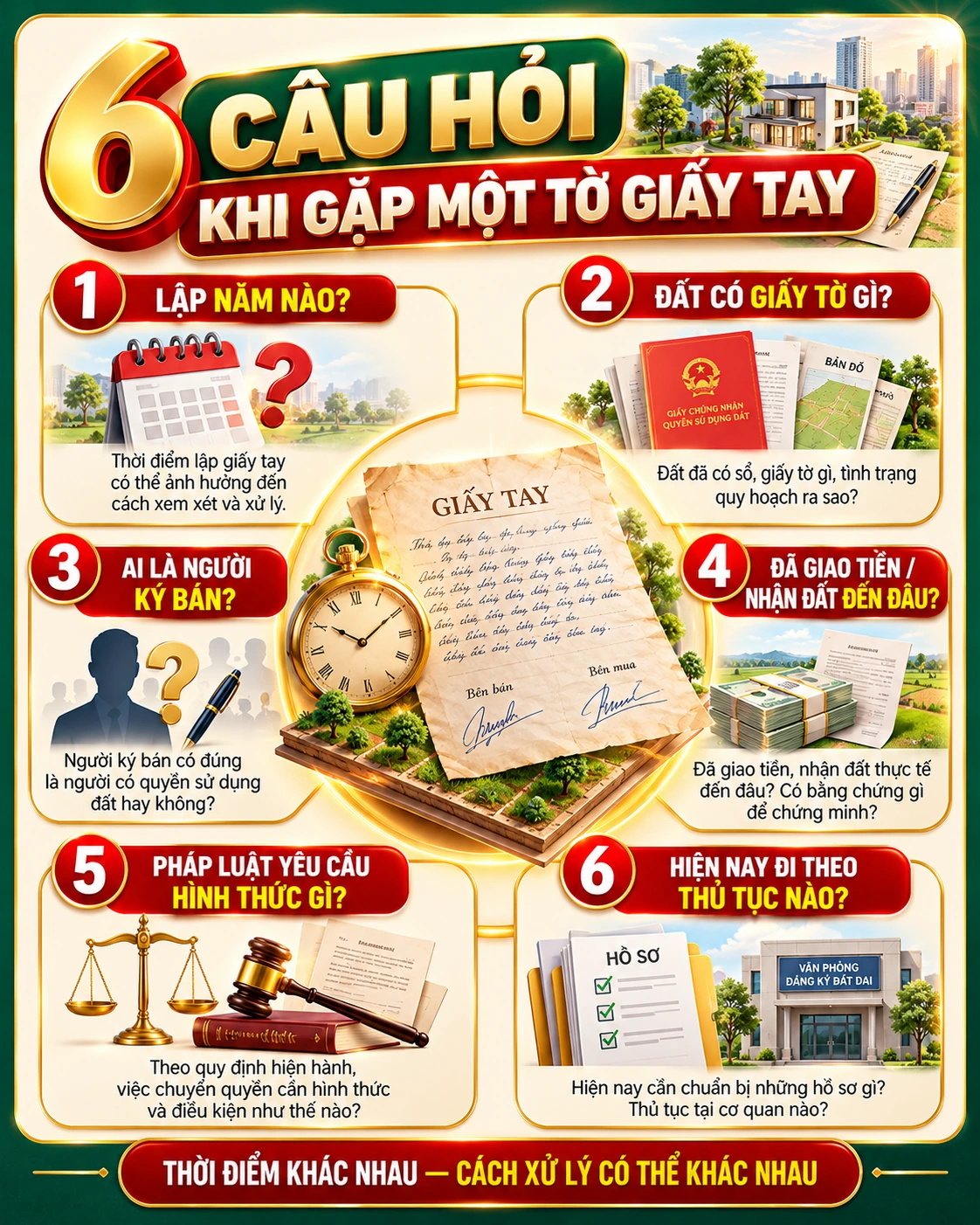 6 câu hỏi khi mua bán nhà đất bằng giấy tay
