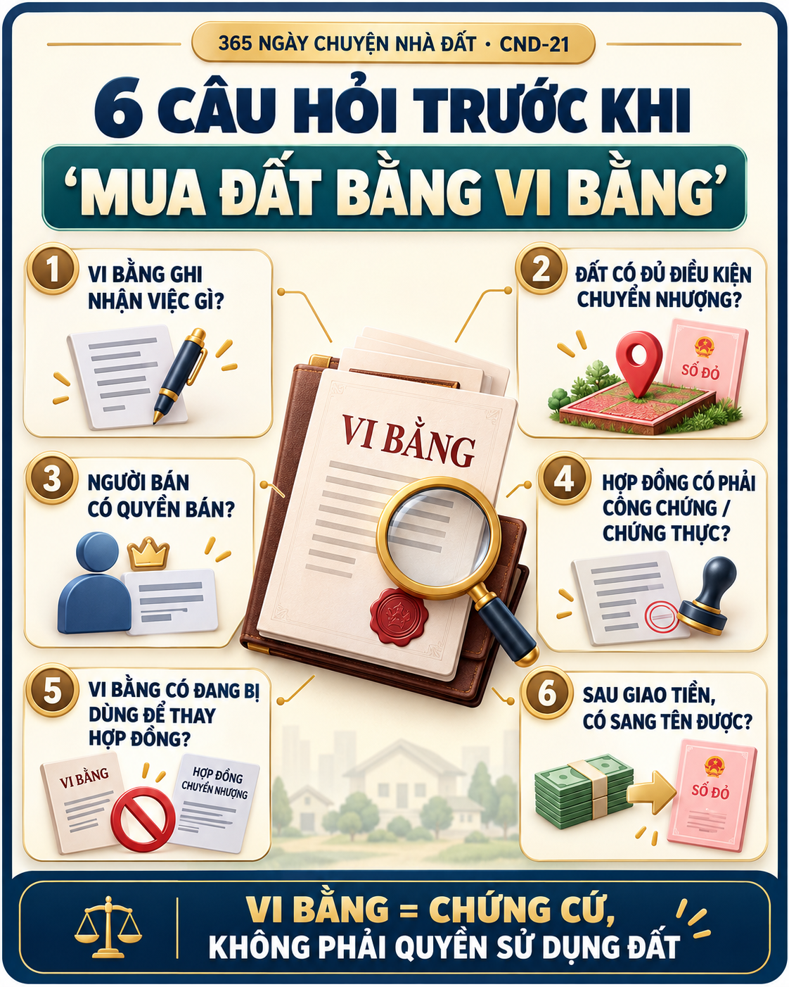 6 câu hỏi trước khi mua đất bằng vi bằng