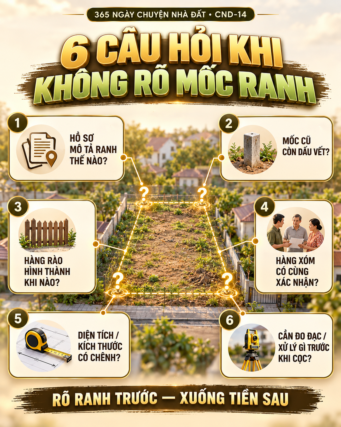6 câu hỏi khi không rõ mốc ranh thửa đất