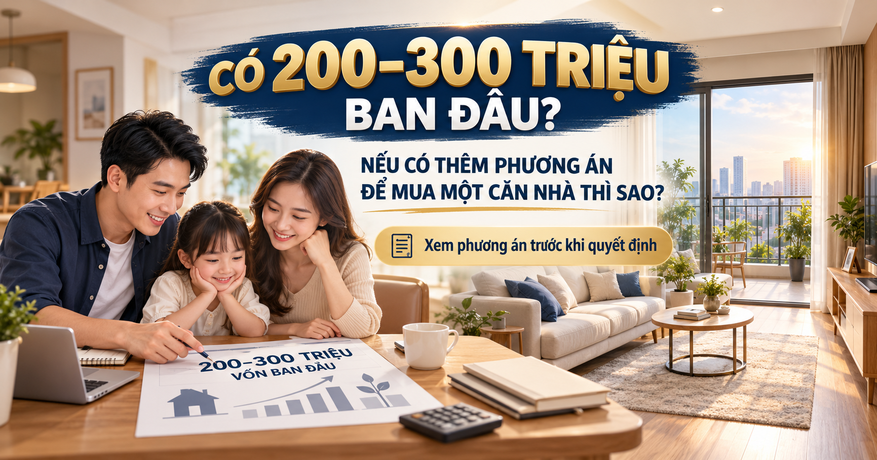 Giải pháp nhà ở với 200 đến 300 triệu vốn ban đầu