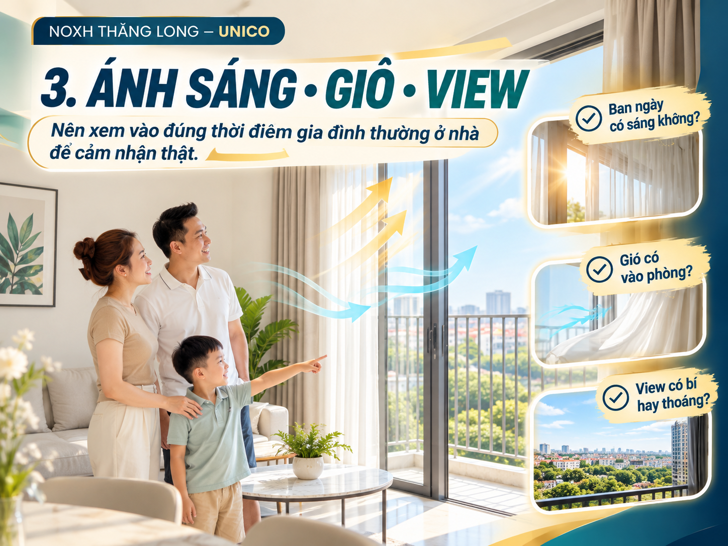 Kiểm tra ánh sáng gió và view