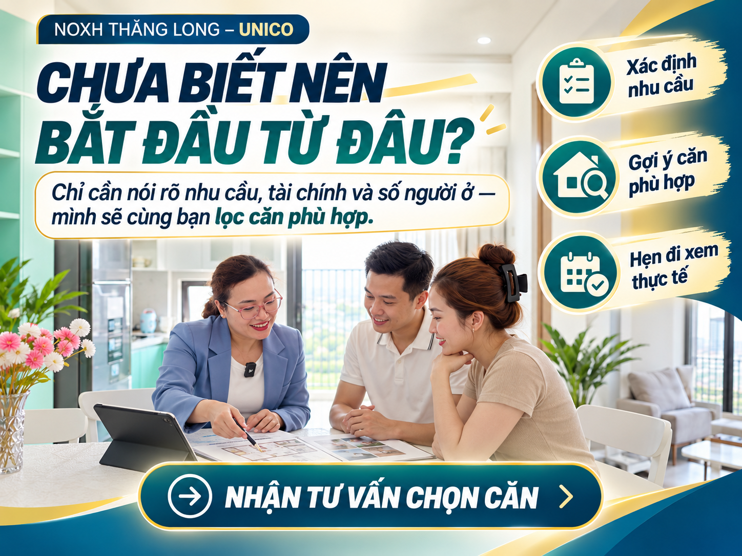 Tư vấn chọn căn NOXH theo nhu cầu gia đình