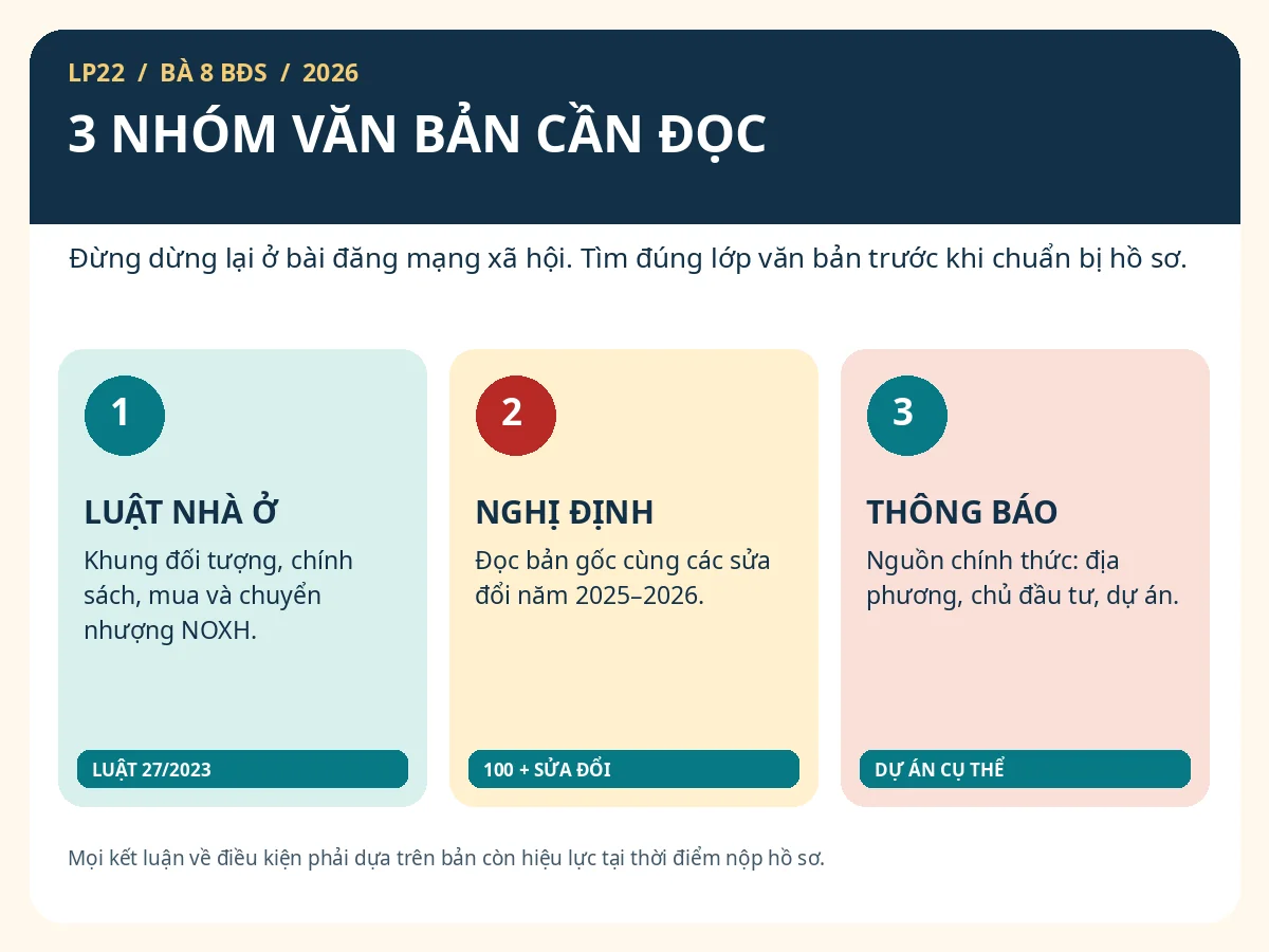 Ba nhóm văn bản cần kiểm tra khi mua nhà ở xã hội năm 2026
